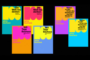 Covermechanik der Publikationen für das Jubiläum 100 jahre bauhaus der Bauhaus Kooperation Berlin Dessau Weimar