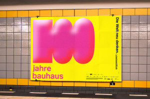 Dachmarkenkampagne für das Jubiläum 100 jahre bauhaus der Bauhaus Kooperation Berlin Dessau Weimar