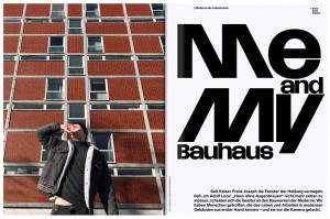 Doppelseite für das Magazin bauhaus now für das Jubiläum 100 jahre bauhaus
