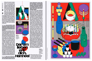 Doppelseite für das Magazin bauhaus now für das Jubiläum 100 jahre bauhaus