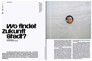 Doppelseite für das Magazin bauhaus now für das Jubiläum 100 jahre bauhaus