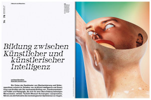 Doppelseite für das Magazin bauhaus now für das Jubiläum 100 jahre bauhaus