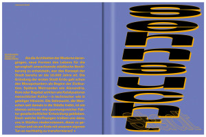 Doppelseite für das Magazin bauhaus now für das Jubiläum 100 jahre bauhaus