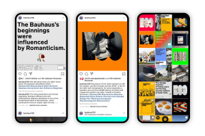 Social Media Content auf Instagram für das Jubiläum 100 jahre bauhaus der Bauhaus Kooperation Berlin Dessau Weimar