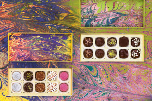 Sawade Berlin Verpackungen mit Pralinen und Mustern