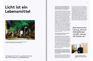 Selux Lux Magazin Doppelseiten Aufmacherseite und Interview