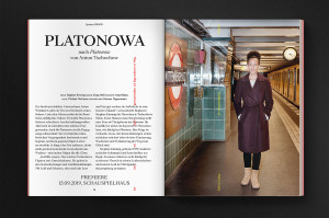 Staatstheater Hannover Spielzeitheft Doppelseite Platonowa mit Foto