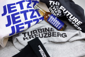 Turbine Kreuzberg Merchandise Pullover, Flaschen, Mützen und Beutel