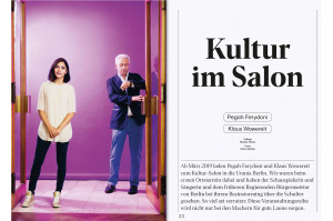 Urania Berlin Magazin Vision findet Stadt Saison 2018/2019 Doppelseiten mit Klaus Wowereit